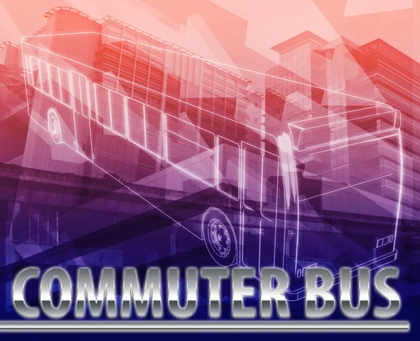 Commuter autobus abstrakcyjne pojęcie cyfrowy ilustracja — Zdjęcie stockowe