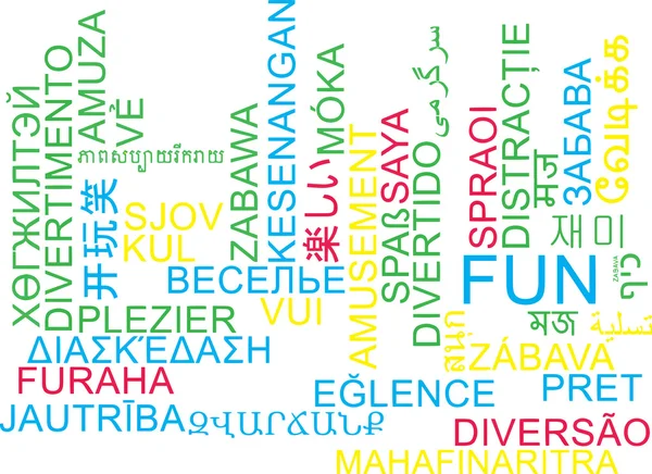 Fun multilanguage wordcloud background concept — Stock Photo, Image