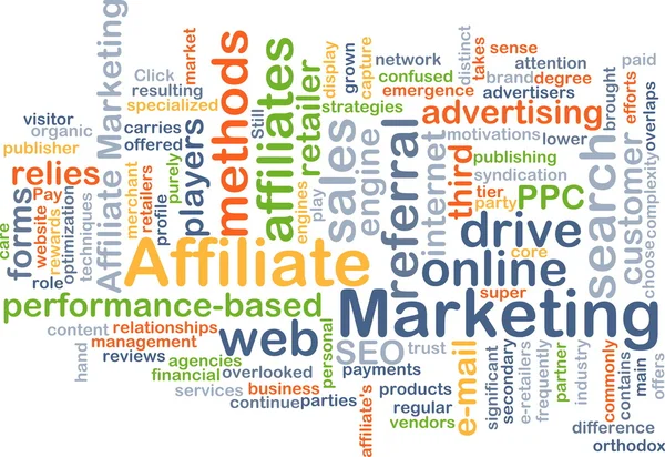 Affiliate marketing background concept — Stock Photo, Image