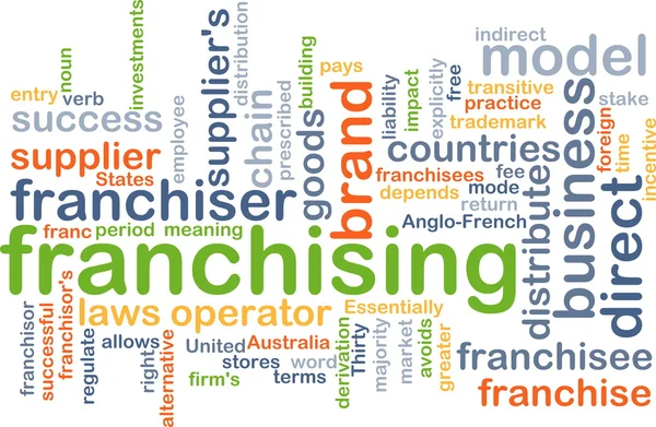 Franchising background concept — Stock Photo, Image