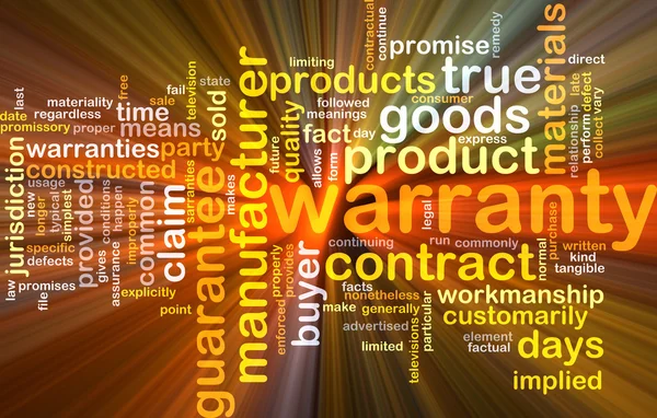 Warranty background concept glowing — Stock Photo, Image