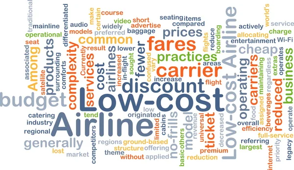 Low-cost airline background concept — Stock Photo, Image