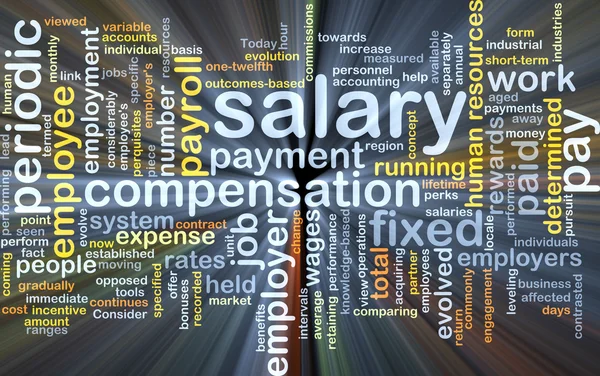 Salary background concept glowing — Stock Photo, Image