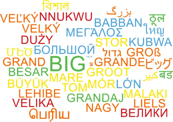 Big multilanguage wordcloud background concept — Stock Photo, Image