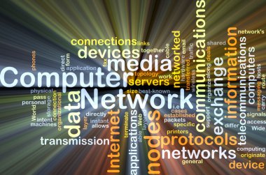 Computer network background concept glowing clipart