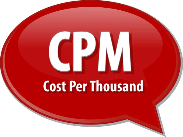 CPM acronym word speech bubble illustration — Stock Photo, Image
