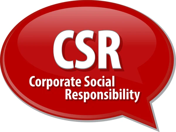 CSR acronym word speech bubble illustration — Stock Photo, Image