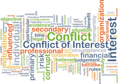 Conflict of interest background concept clipart