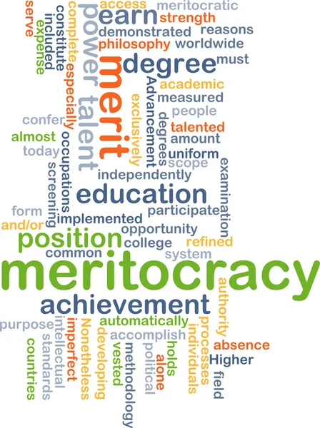 Concept de fond méritocratie — Photo