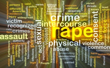 Rape background concept glowing clipart