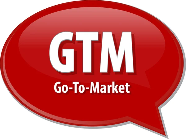 GTM acronym word speech bubble illustration — Stock Photo