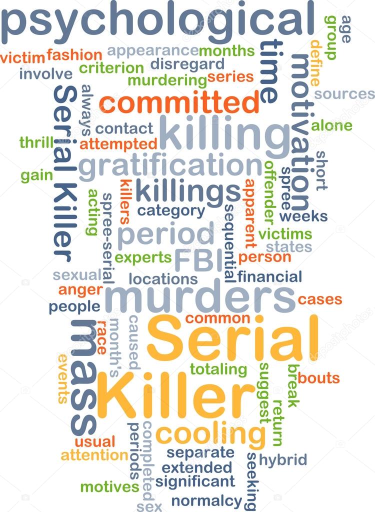 Serial killer background concept