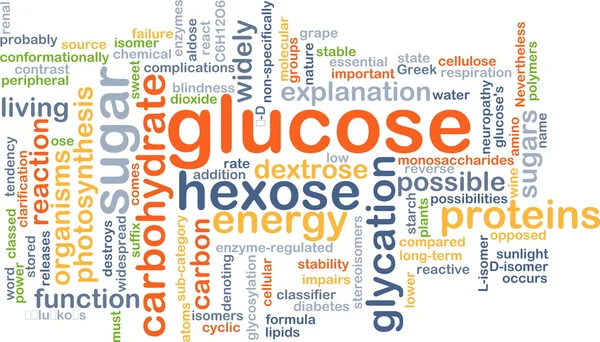 Концепция глюкозы — стоковое фото