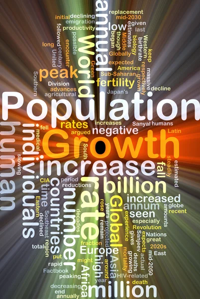 Population growth background concept glowing — Stock Photo, Image