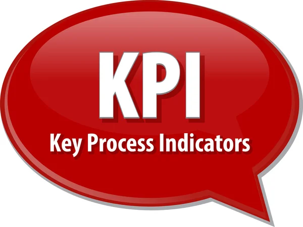 Kpi の頭字語単語音声バブル図 — ストック写真