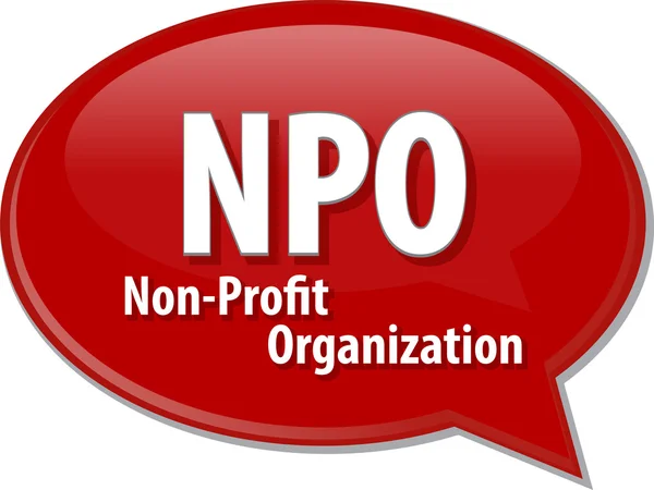 NPO acronym word speech bubble illustration — Stock Photo, Image