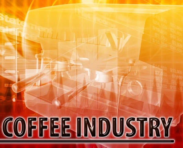 Coffee industry Abstract concept digital illustration — Stock Photo, Image