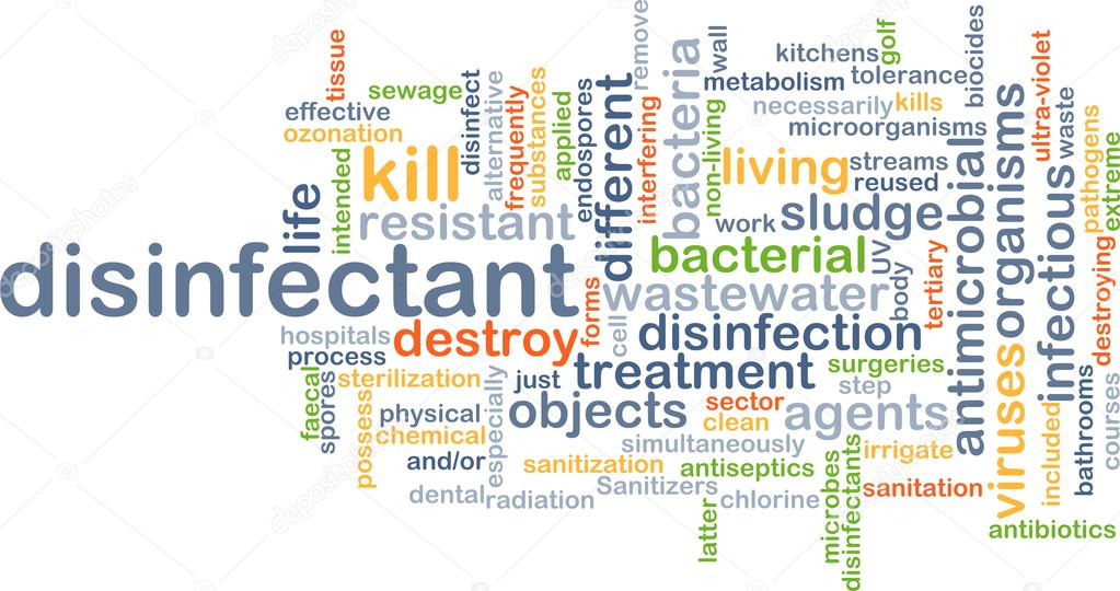 Disinfectant background concept