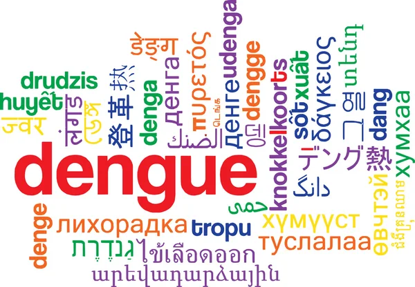 Dengue multilingue wordcloud concept de fond — Photo