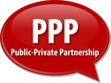 PPP kısaltma kelime konuşma balonu illüstrasyon