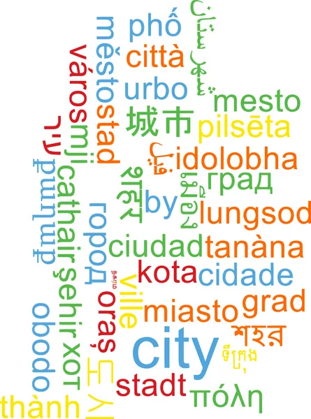 City multilanguage wordcloud background concept — Stock Photo, Image