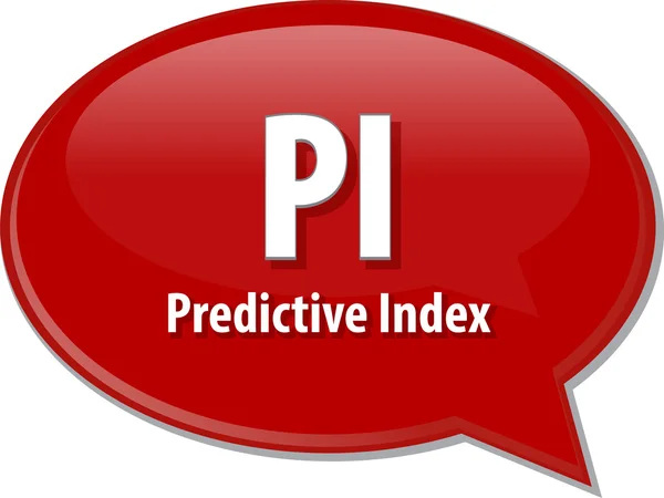 PI acronym word speech bubble illustration — Stock Photo, Image