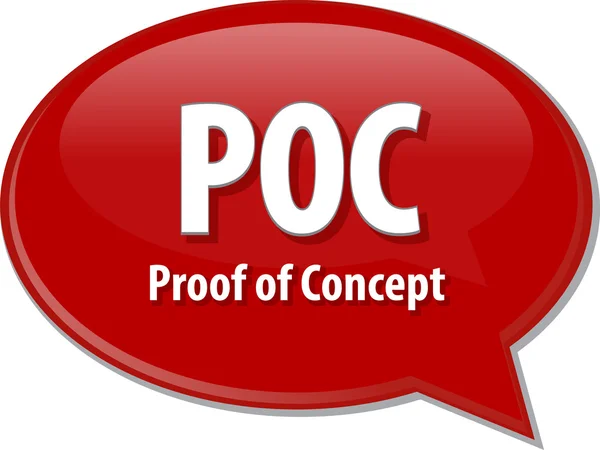 POC betűszó szó beszéd buborék illusztráció — Stock Fotó