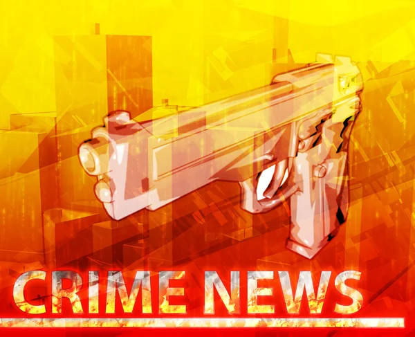 Kriminelle Nachrichten abstraktes Konzept digitale Illustration — Stockfoto