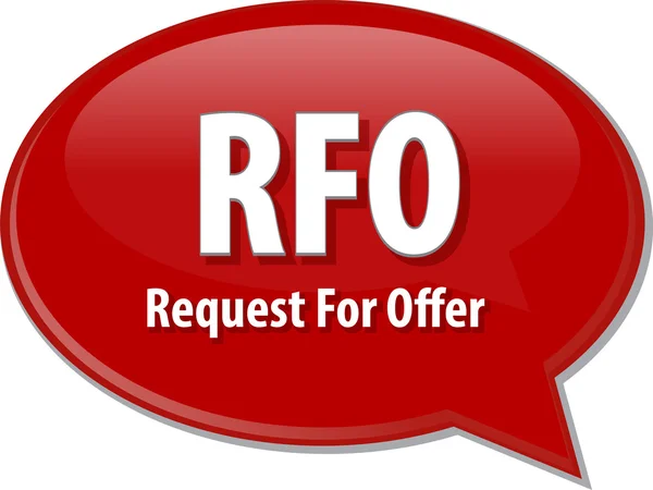 RFO acronym word speech bubble illustration — Stock Photo, Image