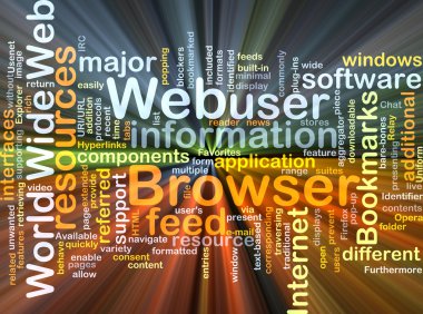 Parlayan web tarayıcı arka plan kavramı