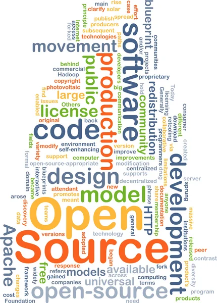 Concetto di sfondo open source — Foto Stock