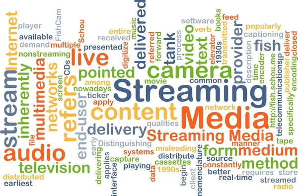 Streaming concetto di sfondo multimediale — Foto Stock