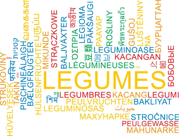 Legumbres multilenguaje wordcloud concepto de fondo — Foto de Stock