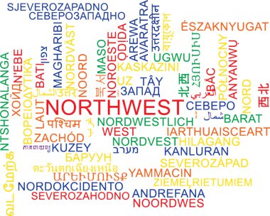 Kuzeybatısında multilanguage wordcloud arka plan kavramı
