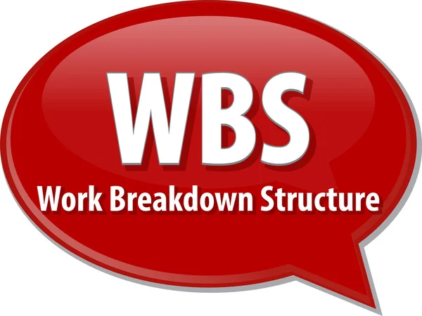WBS akronym ordet tal bubbla illustration — Stockfoto