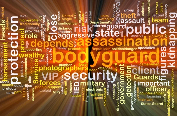 Bodyguard background concept glowing — Stock Photo, Image