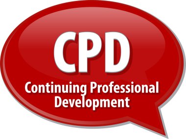 CPD acronym word speech bubble illustration clipart
