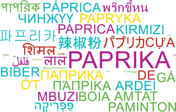 Paprika multilanguage wordcloud bakgrunden koncept — Stockfoto