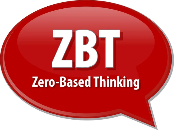 ZBT acronym word speech bubble illustration — Stock Photo, Image