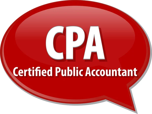 CPA acronym word speech bubble illustration — Stock Photo, Image