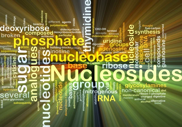 Nucleosides background concept glowing — Stock Photo, Image