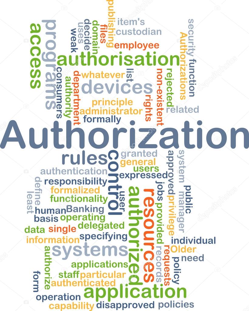 Authorization background concept