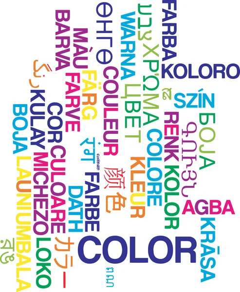 Kleur meertalige wordcloud achtergrond concept — Stockfoto
