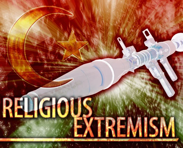 Religious extremism Abstract concept digital illustration — Stock Photo, Image