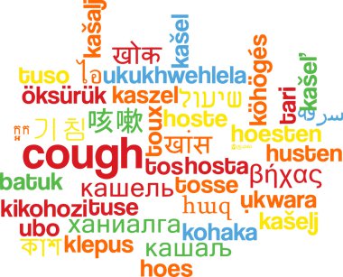 birden çok dil wordcloud arka plan kavramı öksürük