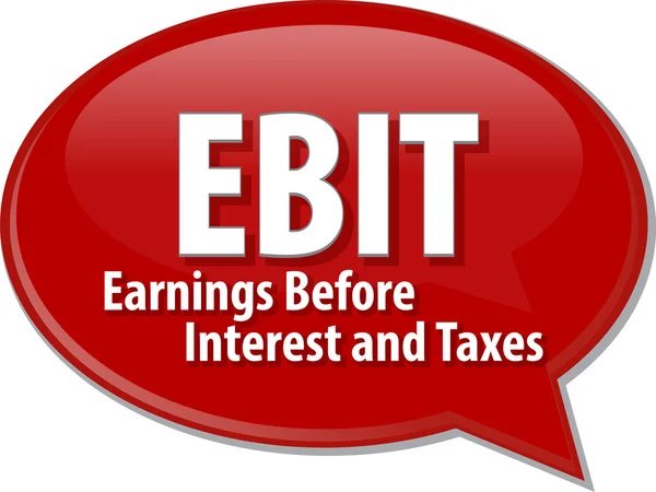 EBIT acronym word speech bubble illustration — Stock Photo, Image