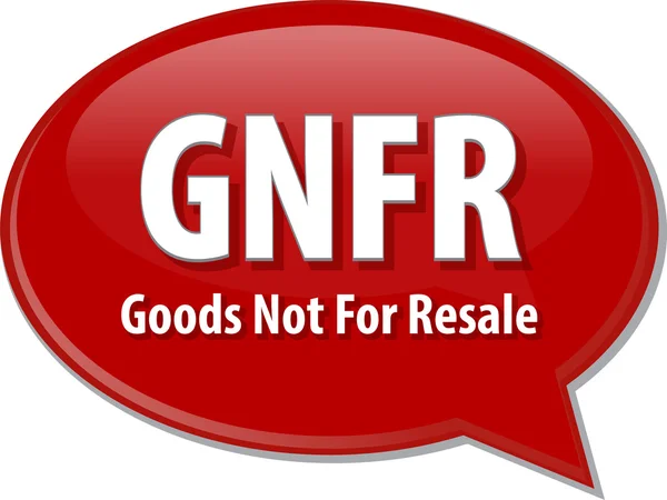 GNFR acronym word speech bubble illustration — Stock Photo, Image