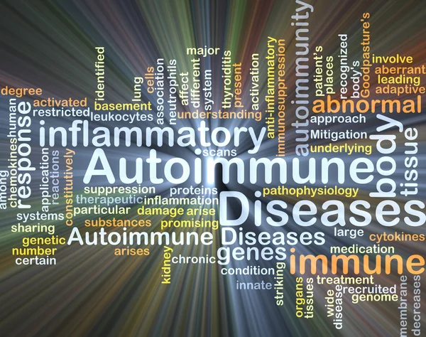 Autoimmune disease background concept glowing Stock Photo