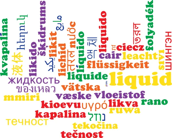 Vloeibare meertalige wordcloud achtergrond concept — Stockfoto