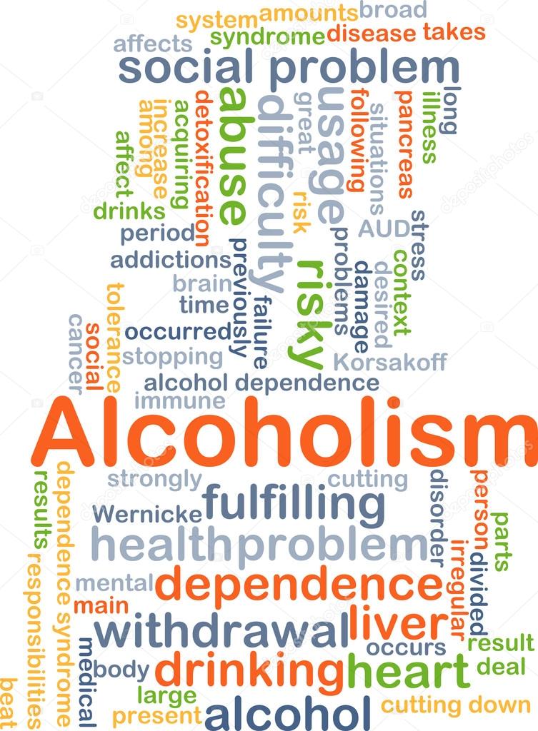 Alcoholism background concept